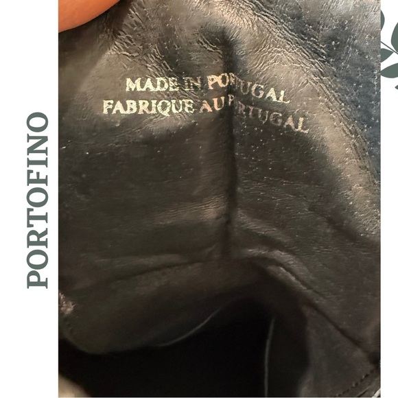 PORTOFINO Leather Ankle Boots with Floral Panel Green Portugal Size 39 US 8.5/9 - Picture 10 of 13